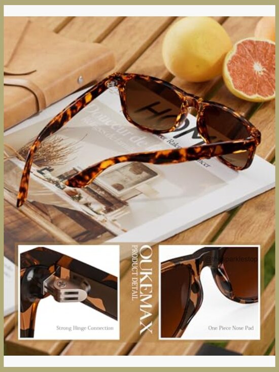 Polarized UV400 Protection Sunglasses, Square Frame, Lightweight main image 7